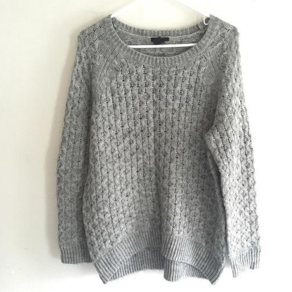 H&M Light Gray Textured Sweater